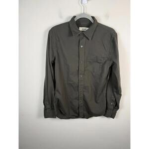 Buck Mason Long Sleeve Button Up Olive Green Small
